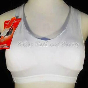Marika Aerodynamics Enhancers Vented Racerback Wire‎ Free Sports Bra LARGE White